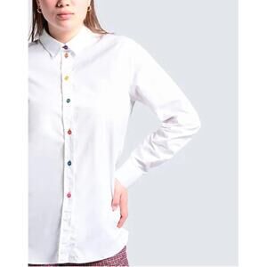 Paul Smith 100% cotton Kensington button up shirt white colored buttons 38 US 2